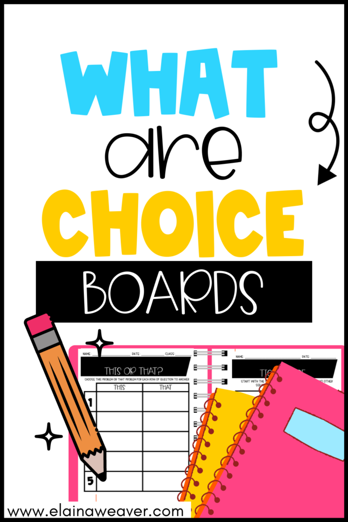 what are choice boards