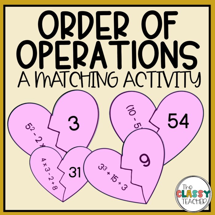 Order of Operations Valentine's Day Puzzle