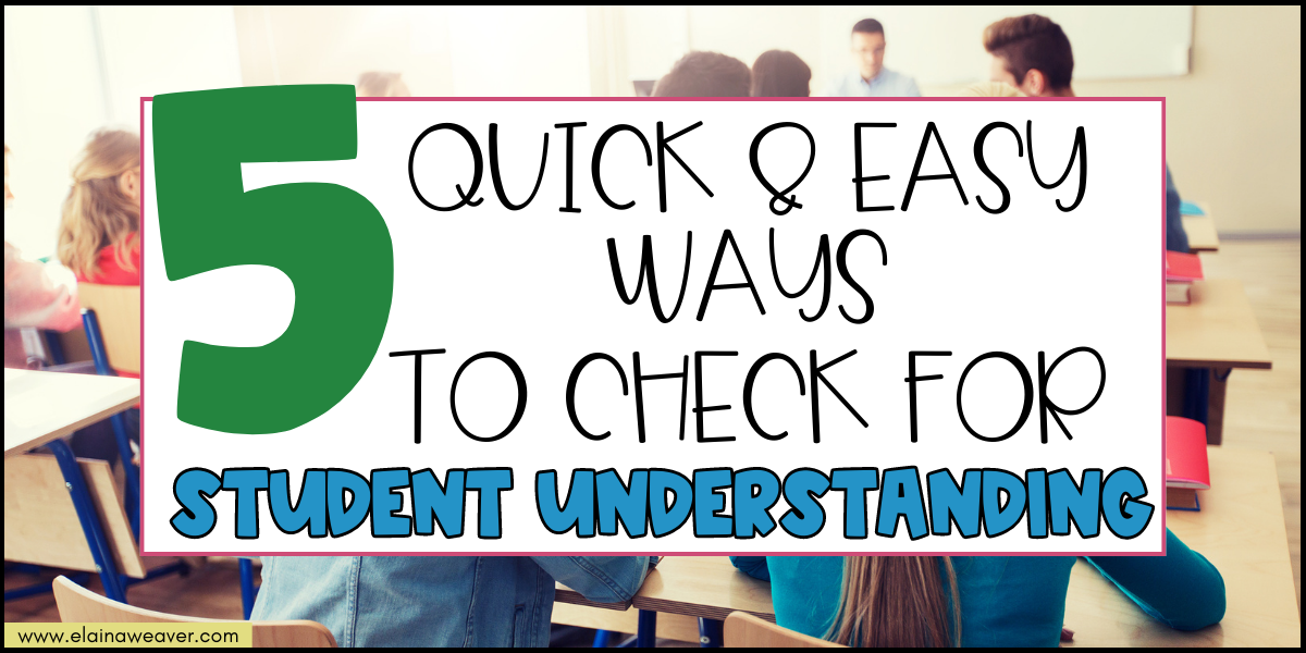 check for student understanding