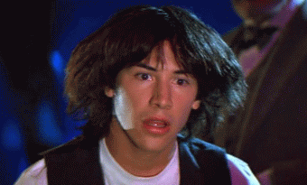 giph of Ted from Bill and Ted's Excellent Adventure saying what